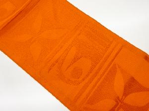 本場筑前博多横段に抽象花模様織出し名古屋帯